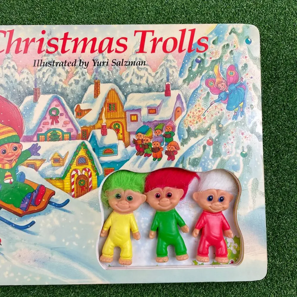 1992 The Christmas Trolls With Small Trolls Illustrated By Yuri Salzman Fun Book